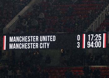 لأول مرة منذ 37 عام ا رقم سلبي لـ مانشستر يونايتد بعد ثلاثية مانشستر سيتي