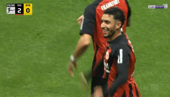 اهداف عمر مرموش في مباراة اينتراخت فرانكفورت وبوروسيا دورتموند بالدوري الالماني