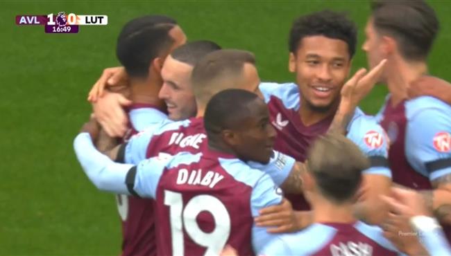 اهداف مباراة استون فيلا ولوتون تاون 3 1 الدوري الانجليزي