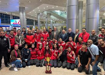 استقبال رسمي من وزارة الرياضة لمنتخب مصر للكاراتيه بعد حصد 8 ميداليات في بطولة العالم