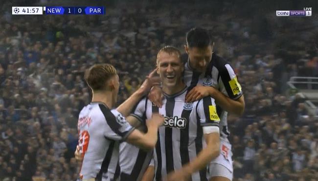 هدف نيوكاسل الثاني في مرمي باريس سان جيرمان بدوري ابطال اوروبا