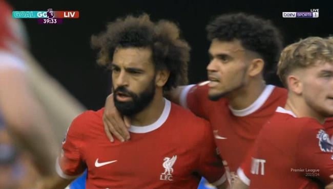 هدف محمد صلاح الاول في مرمي برايتون بالدوري الانجليزي