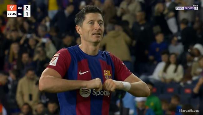 هدف ليفاندوفسكي الثاني في مرمي ديبورتيفو الافيس بالدوري الاسباني