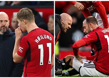 مانشستر يونايتد يصدر بيان ا بشأن إصابتي هويلوند وإريكسن
