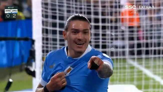 هدف داروين نونيز في مرمي الارجنتين بتصفيات كأس العالم