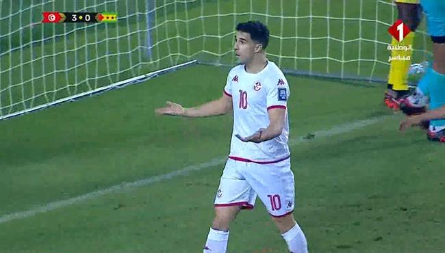 هدف تونس الرابع في مرمي ساوتومي بتصفيات كاس العالم