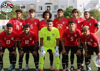 منتخب مصر للشباب يرتدي الأحمر والأسود أمام تونس ويخوض مران ا خفيف ا