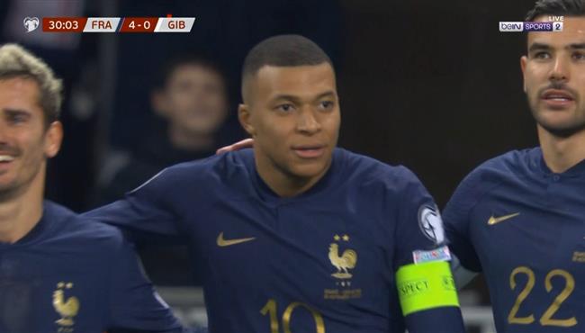 هدف مبابي الاول في مرمي جبل الطارق بتصفيات كأس امم اوروبا