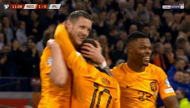 هدف فوز هولندا علي ايرلندا 1 0 تصفيات كأس امم اوروبا