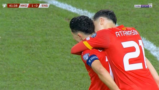 هدف مقدونيا الاول في مرمي انجلترا بتصفيات كاس امم اوروبا
