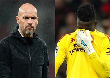 تين هاج يعلن موقف أونانا وثنائي مانشستر يونايتد من مواجهة إيفرتون