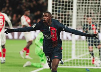 فيديو ديمبلي يفك نحسه وباريس سان جيرمان يسحق موناكو بخماسية في الدوري الفرنسي