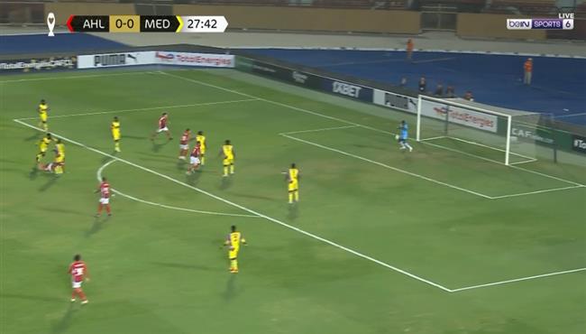 تصدي حارس مرمي ميدياما يحرم حسين الشحات من تسجيل هدف رائع