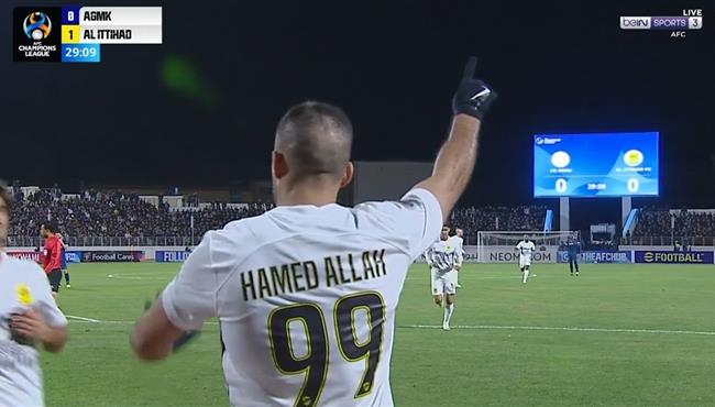 هدف عبد الرزاق حمد الله الاول في مرمي اوبماليك بدوري ابطال اسيا