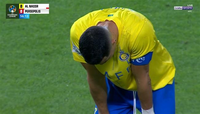 رونالدو يهدر فرصة هدف امام برسيبوليس بدوري ابطال اسيا