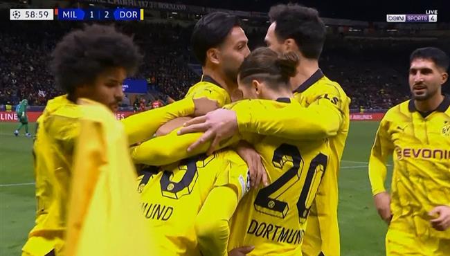 هدف بوروسيا دورتموند الثاني في مرمي ميلان بدوري ابطال اوروبا