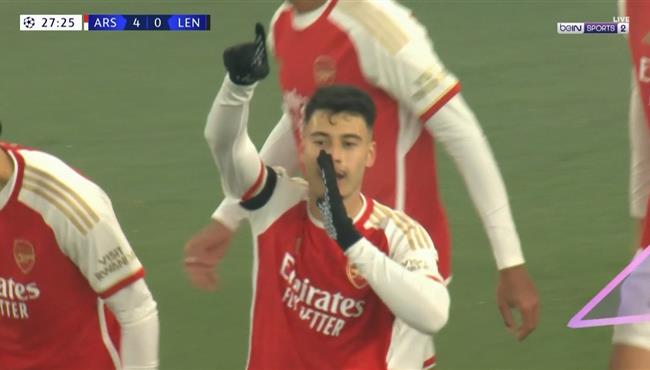 هدف مارتينيلي الرائع في مرمي لانس بدوري ابطال اوروبا