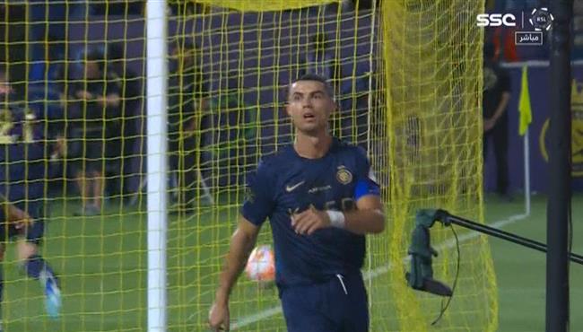 اسيست رونالدو في مباراة النصر والخليج بالدوري السعودي