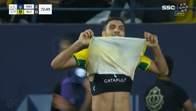 محمد شريف كاد ان يسجل هدف امام النصر بالدوري السعودي