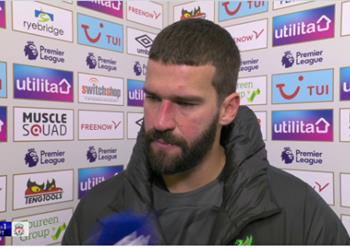 أليسون رغم تعادل ليفربول الصعب مع لوتون تاون لم نلعب مباراة سيئة