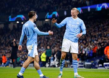 جريليش بعد تأهل مانشستر سيتي لدور الـ16 بـ دوري أبطال أوروبا جوارديولا أفضل مدرب في العالم