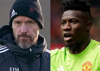 تين هاج يتمسك بدفاعه عن أونانا ثاني أفضل حراس المرمى في الدوري الإنجليزي