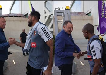 الأهلي في المونديال الخطيب يؤازر اللاعبين قبل مواجهة اتحاد جدة