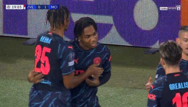 هدف مانشستر سيتي الاول في مرمي النجم الاحمر بدوري ابطال اوروبا