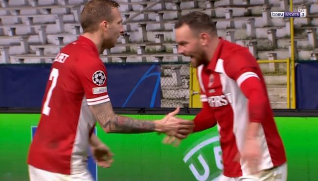 هدف انتويرب الثاني في مرمي برشلونة المرمي بدوري ابطال اوروبا