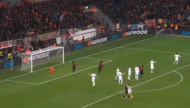 هدف صاروخي رائع في مباراة باير ليفركوزن ومولده بالدوري الاوروبي