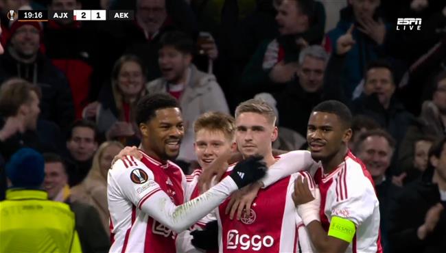 اهداف مباراة اياكس وايك اثينا 3 1 الدوري الاوروبي
