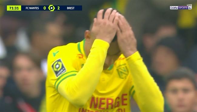 مصطفي محمد يهدر فرصة هدف امام بريست في الدوري الفرنسي