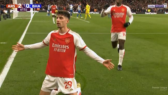 هدف كاي هافيرتز في مرمي برايتون بالدوري الانجليزي