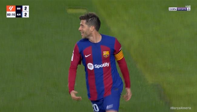 هدف برشلونة الثالث في مرمي الميريا بالدوري الاسباني
