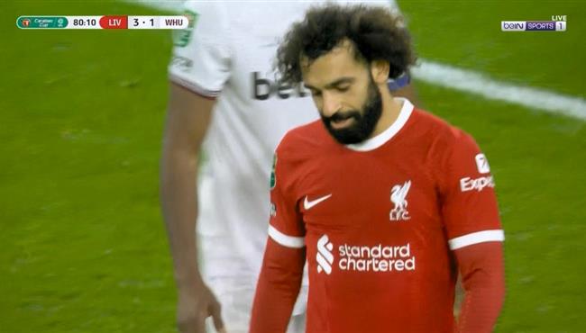 محمد صلاح يهدر فرصة لا تصدق امام وست هام في كأس الرابطة الانجليزية