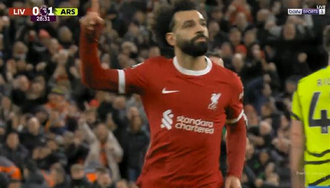 هدف محمد صلاح الرائع في مرمي ارسنال بالدوري الانجليزي