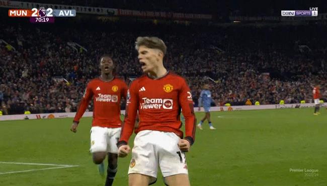 هدف تعادل مانشستر يونايتد مع استون فيلا 2 2 الدوري الانجليزي