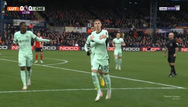 هدف تشيلسي الاول في مرمي لوتون تاون بالمر بالدوري الانجليزي