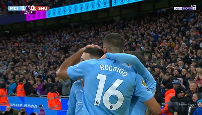 اهداف مباراة مانشستر سيتي وشيفيلد يونايتد 2 0 الدوري الانجليزي