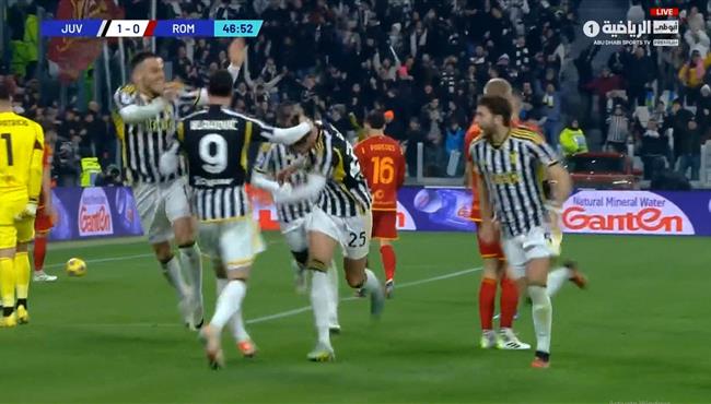 هدف يوفنتوس الاول في مرمي روما بالدوري الايطالي