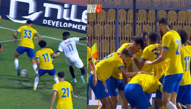 هدف عمر الساعي الرائع بالكعب في مباراة الاسماعيلي والبنك الاهلي