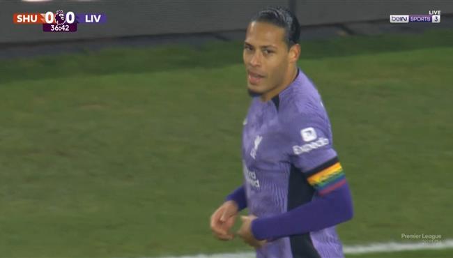 هدف ليفربول الاول في مرمي شيفيلد يونايتد بالدوري الانجليزي