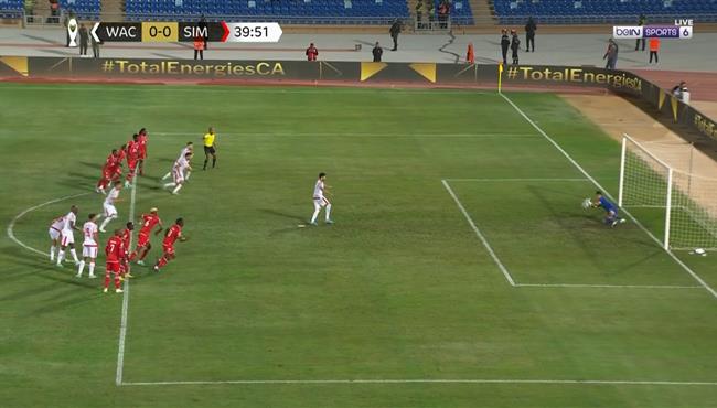 لاعب الوداد يهدر ركلة جزاء امام سيمبا في دوري ابطال افريقيا