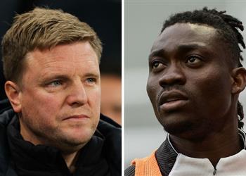 مدرب نيوكاسل يونايتد أشعر بالقلق تجاه مصير كريستيان أتسو