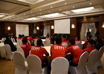 صور وزير الرياضة يؤازر منتخب مصر للشباب وفيتوريا يطالبهم بصنع التاريخ في أمم إفريقيا