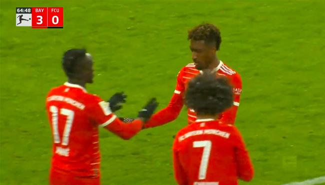 لحظة عودة ساديو ماني من الاصابة ونزوله في مباراة بايرن ميونج ويونيون برلين