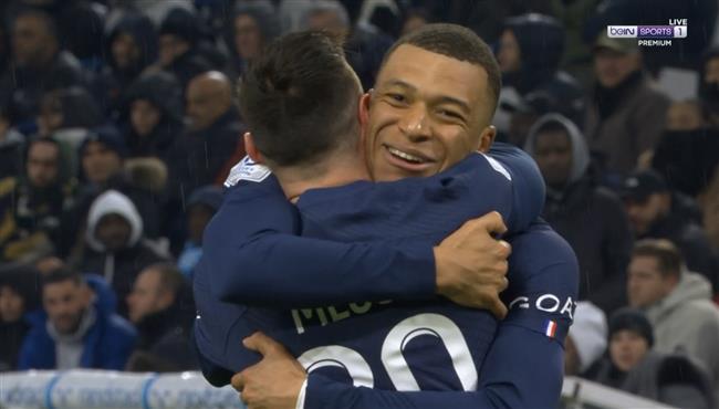 هدف ميسي في مرمي مارسيليا اسيست مبابي بالدوري الفرنسي