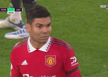 فيديو طرد مباشر لـ كاسيميرو في مباراة مانشستر يونايتد وكريستال بالاس