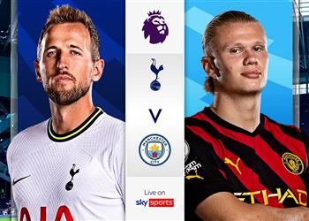 تشكيل مانشستر سيتي وتوتنهام في الدوري الإنجليزي هالاند وكين أساسيان ودي بروين بديل ا