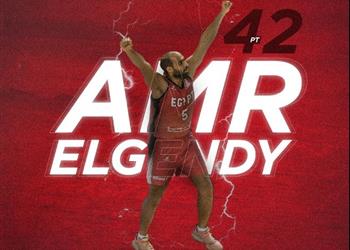 عمرو الجندي يحقق رقم ا قياسي ا مع منتخب مصر لكرة السلة